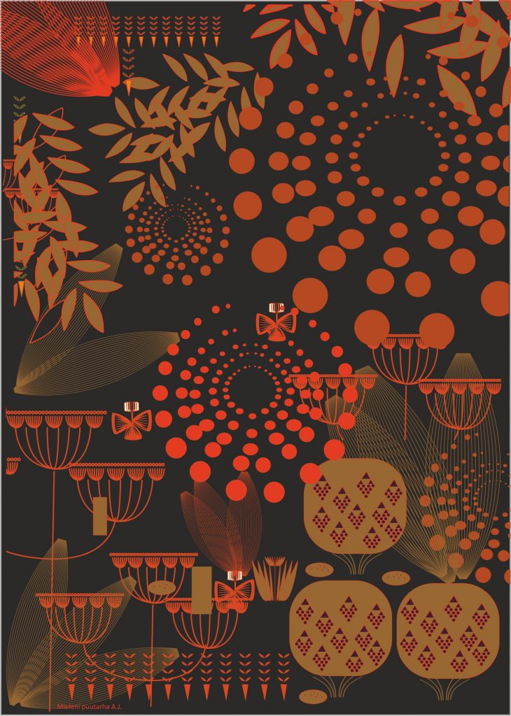 Puutarha
Kalenterin kuvitusta